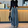 Estilo Coreano Dongdaemun Otoño e Invierno 2025 Similar al Terciopelo Inspirado en Chanel Diseño Perezoso Suelto Estilo Ins Cintura Alta Adelgazante