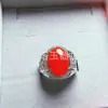 Anillo Cuadrado para Hombre con Calcedonia Verde Imperial Incrustada Plateado, Anillo de Ágata Verde con Tamaño Ajustable
