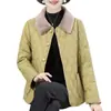 Jaqueta de Couro Espessa Forrada com Lã Materna Inverno Nova Chegada Estilo Ocidental Fashion Casaco Acolchoado de Algodão Mulheres de Meia Idade Solto Tamanho Plus Casaco Acolchoado de Algodão