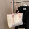 Bolsa de Gran Capacidad para Mujer, Versátil de Verano 2026 Nueva Bolso de Hombro Casual con Graffiti para Compras, Bolso Tote Elegante para el Trabajo y los Viajes