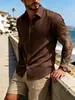 2026 Comercio Exterior Transfronterizo Camisa Casual para Hombre Color Sólido Manga Corta Camisa Deportiva Fina Juvenil Popular