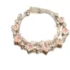 Pulseira de coração 3D em zircônia cúbica de luxo leve, estilo francês, uma joia única e sofisticada com design vintage e versátil, perfeita para mulheres