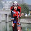 Ropa Étnica Zhuang de Guangxi para el 3 de Marzo, Disfraces de Performance Étnicos Yao para Hombres y Mujeres Adultos, Grupos Étnicos Miao, Li, Tujia, Negro