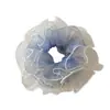 Goma para el pelo de encaje de malla multicapa estilo francés ultra-hada para mujer, accesorio para el pelo grande y lujoso para moño