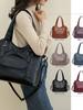 Bolsa Tote de Couro Macio com Múltiplos Bolsos para Atacado Transfronteiriço Novo Modelo 2026 Bolsa de Ombro de Grande Capacidade Textura Simples Bolsa Feminina