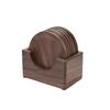 Filigrana Esmalte Madera de Acacia Haya Nogal Negro Esterilla Aislante Posavasos Taza para el Té Posavasos de Madera Maciza