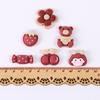 Accesorios de resina para joyería de cereza y oso, para hacer tú mismo, carcasa de teléfono móvil, caramelo de fresa, tocado, horquilla, caja de almacenamiento, material para parches