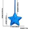 Decorações Pendentes de Estrela de Cinco Pontas para o Dia da Independência Americana Decorações de Festa de Feriado Adereços Pingentes de Estrela Vermelha Prata Azul Enfeites Pendentes