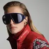 Gafas de sol personalizadas de borde grueso transfronterizas de una sola pieza Gafas de sol europeas y americanas integradas de PC 366 para hombre y mujer de montura grande de colores