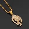 201811 Moda europea y americana japonesa y coreana colgante de collar boutique de leopardo plano de diamantes completos acero de titanio largo para hombre y mujer STN1852