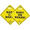 Pegatinas para coche de doble ventosa más vendidas transfronterizas Pegatinas de ventosa para coche Bebé a bordo Pegatinas de cristal para coche Bebé de PP grueso