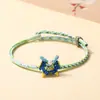 Pulsera de Cuerda Colorida Tejida a Mano con Forma de Mariposa para el Festival del Bote del Dragón, Regalo de Vacaciones para Pareja, Pulsera para Adultos, Accesorio de Mano para el Festival de Mayo