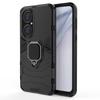 En stock aplicable a Huawei P50 Pantera Negra soporte para coche con anillo funda resistente a caídas Huawei P50 funda de teléfono con anillo