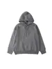 Directo de Fábrica Estilo Perezoso Casual Color Sólido Uso Diario Viaje Botón Estilo Callejero Cordón Capucha Suéter Gris