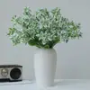 Hojas Simuladas con Bordes Plateados, Hojas de Menta, Hojas Simuladas, Flores Artificiales, Plantas Verdes, Flores de Boda