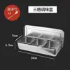 Conjunto de caixas de temperos estilo japonês em aço inoxidável de grau alimentício, incluindo potes de temperos, recipientes para amostras e recipientes de 6 ou 8 compartimentos com tampas