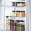 Caja de Almacenamiento de Granos Hogareña Transparente Tarro de Almacenamiento Visual Cocina Tarro Sellado para Snacks Plástico Tarro de Azúcar para Alimentos