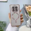 Para funda de teléfono Huawei mate60pro CD plating magnético iphone15 con película para lente cubierta transparente 11