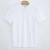 Camiseta de alta gama resistente a los rayos UV de secado rápido para verano, transpirable, sin planchado, de manga corta, con cuello protector solar, polo deportivo para hombre