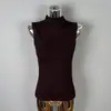 Ropa de mujer de comercio exterior de Dongdaemun, Corea: versátil, ajustado, sexy, puro y seductor, femenino, cuello semi-alto, camiseta sin mangas