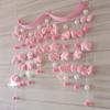 Rosa amor para mujer hogar sin agujeros red rojo dormitorio cocina baño cortina de puerta cortina divisoria cortina de cuentas tienda comercial