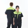 Ropa de Protección Laboral de Manga Corta de Verano, Ropa de Trabajo Delgada y Transpirable, Ropa Resistente al Desgaste para Reparación de Automóviles, Ropa de Fábrica, Ropa de Trabajo para Taller de Poliéster y Algodón al por Mayor