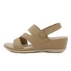 (Agotado, No se resurtirá) Q316-5 Estilo Europeo y Americano 2026 Sandalias de Playa Metálicas Simples de Cuña Casual para Exteriores para Mujer