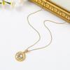 Nuevo Collar de Acero de Titanio Europeo y Americano de Venta Caliente Transfronterizo para Mujer Ins Chapado en Oro Plata Colgante Bicolor Moda Elegante Venta Directa de Fábrica