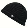 Gorro de melão transfronteiriço, boné com pequeno patch, gorro de lã tricotado, boné de senhorio, marca de moda, boné hip-hop, boné redondo