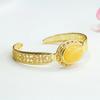 Pulsera de Cera de Abejas Natural Guan Yu Pulsera Ámbar Miel Amarillo Joyería de Estilo Étnico Venta al por Mayor de Fábrica Dropshipping S3112917