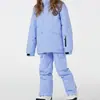 Novo traje de esqui infantil para meninos e meninas, traje de esqui infantil espesso e quente para áreas externas e à prova d'água