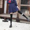 Calcetines de mujer, calcetines de estudiante, calcetines de tres rayas, calcetines altos de otoño e invierno, calcetines de estilo japonés, medias de color liso, medias de tres rayas