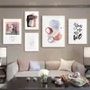 Pintura Decorativa de Pared de Fondo para Sofá Nórdico Estatua de Milán Figura Abstracta Combinación Geométrica Pintura Colgante Pared de Fotos Restaurante