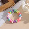 Pulsera de mariposa acrílica con perlas para niños, decoración navideña, pulsera de colores con dibujos animados, linda pulsera de joyería para niños