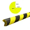 En Stock Tiras Anticolisión de PU Protectores de Esquina Tiras Protectoras de Bordes Suaves Paracho Anticolisión Industrial Negro y Amarillo Advertencia Autoadhesivas No Requiere Taladro