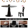Mesa de Jantar e Cadeiras Retrô em Madeira Maciça de Freixo Branco Estilo Francês, Mesa Redonda Simples Doméstica para Apartamentos Pequenos, Mesa de Jantar Multifuncional Estilo Meio do Século
