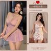 Elegante Camisón para Mujer 2025 Nuevo Estilo Lianyun Hong Kong Uniforme Brillante de Tirantes Pura Pasión Vestido Elegante Cama Qqny
