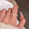 Anel Aberto Exquisito Pedra Olho de Gato Super Feérico para Mulheres, Design de Nicho de Alta Qualidade, Anel Ajustável para Dedo Indicador, Anel Empilhável