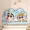 Tapete de chão absorvente para banheiro Crayon Shin-chan, tapete de pé antiderrapante de secagem rápida, tapete de banho de terra de diatomáceas