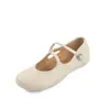 Sapatos Mary Jane de couro estilo esportivo mais confortáveis, coleção outono 2026, com aumento interno de altura, salto baixo, bico redondo, couro genuíno, sola macia, sapatos femininos
