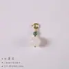 Aventurina Nube Oro Seda Jade Flor de Loto Calabaza Perla Cierre Universal Colgante Pequeño Pulsera Accesorios DIY Piezas