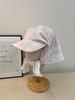 Gorra con capucha a cuadros retro de dopamina para niños, gorra de verano con estampado de letras Joker bordadas y protector solar, moderna