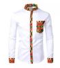 Roupa Masculina Transfronteiriça Amazon Popular Lapela Estampa Gradiente Casual Camisa Masculina de Manga Comprida Aliexpress Fábrica Pod