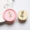 Tecnologia laser flores simples e plantas série 2,2 cm fogo tinta selo cabeça planta latão selo cabeça fábrica atacado