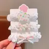 Elástico de cabelo floral fresco estilo floresta 2026 novo infantil doce e fofo para coque elástico de cabelo meninas elástico de cabelo versátil