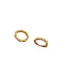 Anillo de Diamante con Junta de Bambú Brillante Ascendente Estilo Chino Antiguo Color Fuerte Duradero Chapado en Oro de 24K Diseño de Nicho