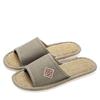 Pantuflas de Lino para Hombre Primavera y Otoño Hogar Absorbentes de Sudor Transpirables Interior 2025 Nuevo Antideslizantes Algodón Lino Pantuflas de Piso para Hombre Verano