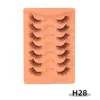 Pestañas Postizas de Media Mirada Zorro Transfronterizas, Múltiples Pares, Extensión de Cola de Ojo, Maquillaje Natural Nude, Pestañas Postizas de Media Mirada con Tallo Negro, Planitud Fábrica