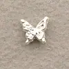 Acessórios de Unha em Liga de Cromo Borboleta Prata Mini Vazada Pequena Borboleta Strass Usável Decorações de Unha com Strass
