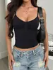 Comercio Exterior Transfronterizo de Amazon Ropa de Mujer Europea y Americana Verano Estilo Ins Top sin Mangas Sexy Chica Caliente Color Sólido Ajustado Camisola